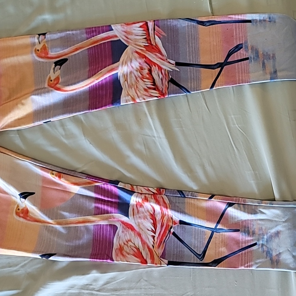 We are Handsome flamingo print leggings